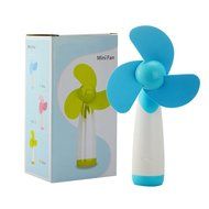 Jozabova&reg; Personal Hand-held/Portable Battery Operated Super Mute Mini Air Fan for Home and Travel (Blue2) N6
