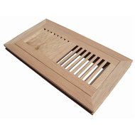 Venice Wooden 4"x12" Red Oak Wood Vent Floor Register flush Unfinished Damper N6