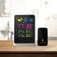 Indoor/Outdoor Wireless Connection Weather Station LCD Display Digital Temperature and Humidity Monitor and Weather...