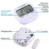 Mini Hygrometer, MOOST Indoor LCD Digital Humidity Thermometer Clock Temperature Meter Gauge for Bedroom Kitchen... N2