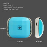Smart Car Air Purifier Ionizer USB Rechargeable Wireless Filter-Less Car Air Freshener Portable Auto Cleaner Removes... N4