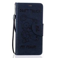 Galaxy Grand Prime Case, Galaxy Grand Prime Wallet Case,PHEZEN Cute Bear Don't Touch My Phone Design PU Leather... N20