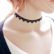 Vintage Women Black Lace Flower Choker Collar Necklace Gothic Punk Jewelry N6