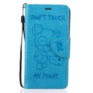 Galaxy Grand Prime Case, Galaxy Grand Prime Wallet Case,PHEZEN Cute Bear Don't Touch My Phone Design PU Leather... N26