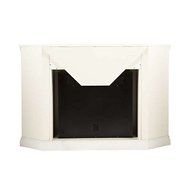 Convertible White Media Electric Fireplace Corner Or Flat Wall N7