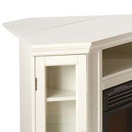 Convertible White Media Electric Fireplace Corner Or Flat Wall N8