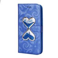 Galaxy S7 Case,Galaxy S7 Wallet Case, PHEZEN Bling Liquid Glitter Love Heart Floating 3D Hourglasses Luxury Pu... N14
