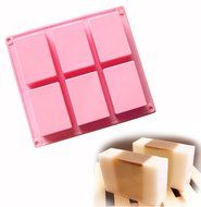 Beety Silicone Soap Molds, Baking Mold Cake Pan, Biscuit Chocolate Mold, 6 Cavities N3