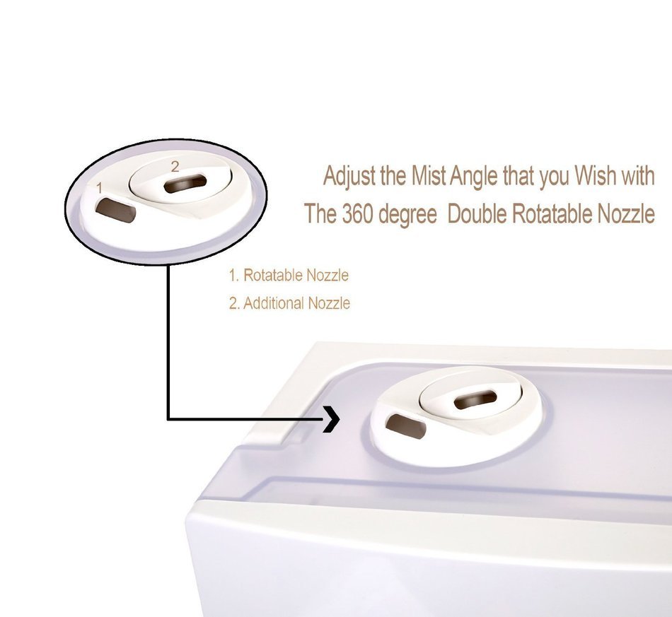 Digital Humidifier with LED Display Ultrasonic Cool & Warm Mist with Digital Humidity, Mist Level Control & Timer... N8