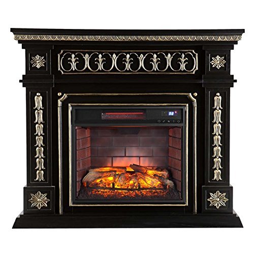 Southern Enterprises Donovan Infrared Electric Fireplace in Black N3