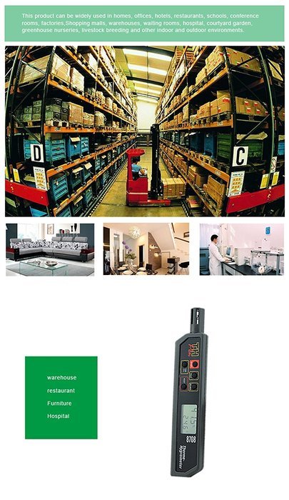 AZ 8708 Portable Mini Pen Type Indoor Industrial LCD Digital Temperature Hygrometer N4