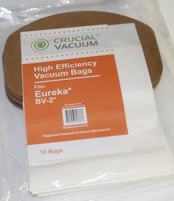 20 Eureka Sanitaire BV-2 Bags, Fits Back Pack SC412, BV-2, Eureka/Sanitaire SC412 BV-2 PowerFlite 6-Quart PF300BP...