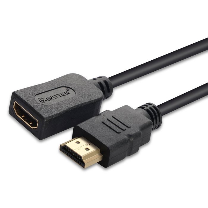 Insten High Speed HDMI Extension Cable M/F, 3 Feet / 1 M, Black