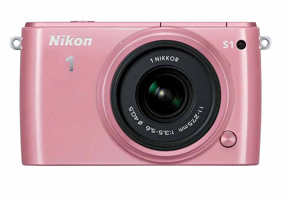 Nikon 1 S1 10.1 MP HD Digital Camera with 11-27.5mm VR 1 NIKKOR Lens (Pink) N2