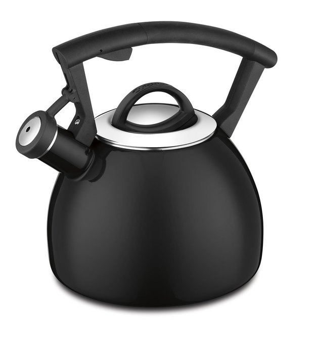 Cuisinart CTK-EOS14BK Bravo Enamel-on-Steel Stovetop Teakettle, Black N3