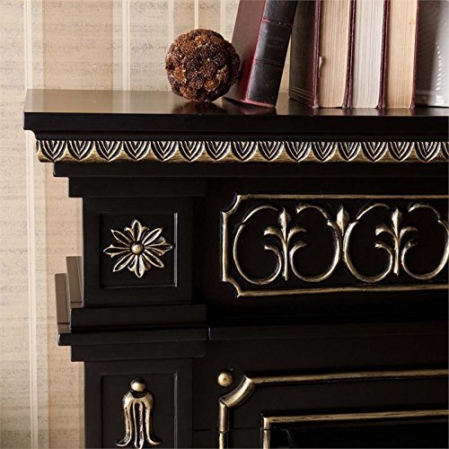 Southern Enterprises Donovan Infrared Electric Fireplace in Black N4
