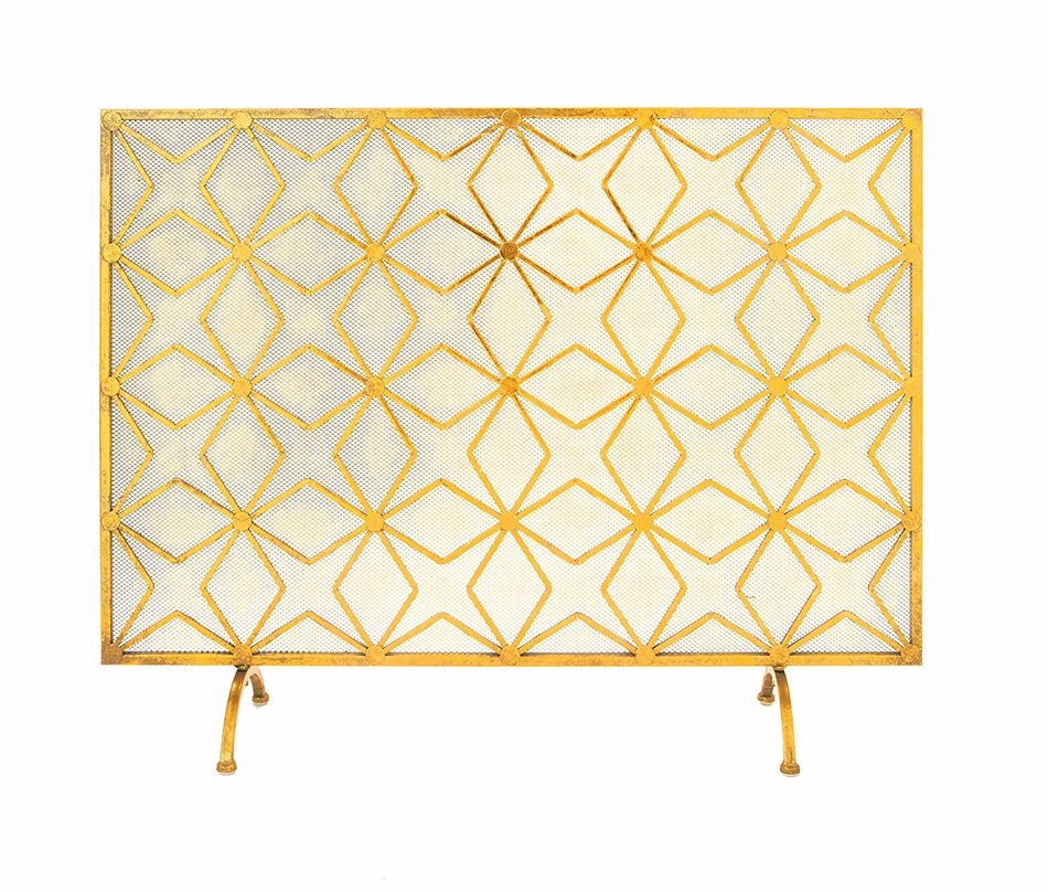 Deco 79 50382 Wonderful Metal Fire Screen, 38" W x 28" H