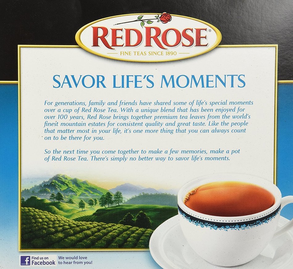 Red Rose Original Premium Blended Tea 100 ct (Pack of 2) N3