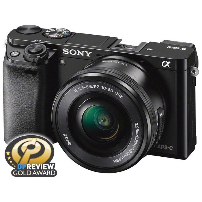Sony Alpha A6000 Wi-Fi Digital Camera & 16-50mm (White) with 55-210mm Lens + 64GB Card + Case + Battery & Charger... N2