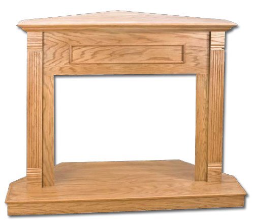 Comfort Flame C32TO Traditional Design 32-Inch Fireplace Corner Mantel, Medium, Oak Stain