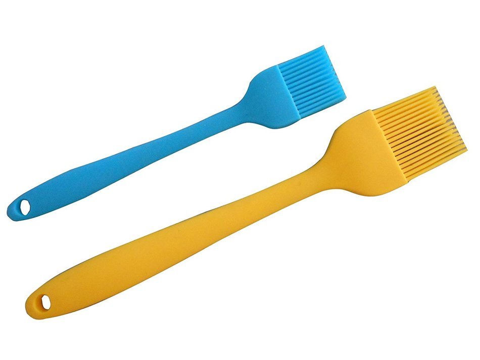 Silicone One Piece Barbecue & Basting Brush Set &ndash; 10.5 Inch BBQ Brush & 8 Inch Pastry Brush N3