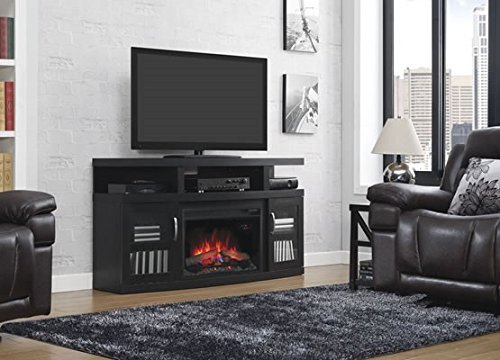ClassicFlame 26MM5508-NB04 Cantilever TV Stand for TVs up to 65", Embossing Oak (Electric Fireplace Insert sold... N2