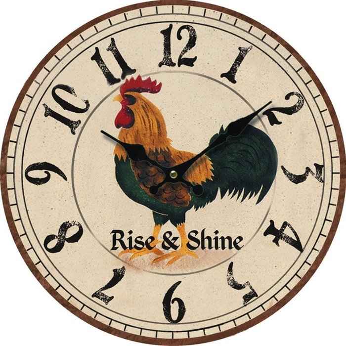 MuLuo 14 inch Cock Printing Living room Clocks bedroom Wall Watches work Round E