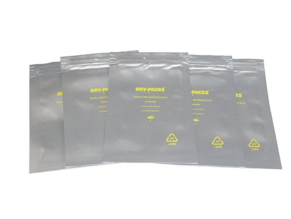 Dry-Packs 3 by 5-Inch Mylar Moisture Barrier Zipper Seal Bag, Pack of ...