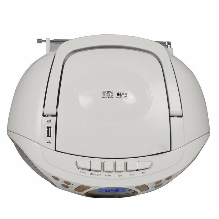 Koramzi Portable CD Boombox Full Range Stereo Sound System w/ Top-Loading MP3 CD Player, Cassette Player and Recorder... N3