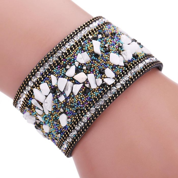 AutumnFall&reg; Women Bohemian Magnetic Clasp Bracelets Wrist Chains (Black) N16