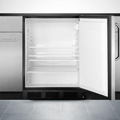 Summit ALB753BSSTB 24" 5.5 cu.ft. ADA Compliant Compact Refrigerator with Adjustable Glass Shelves Automatic Defrost...