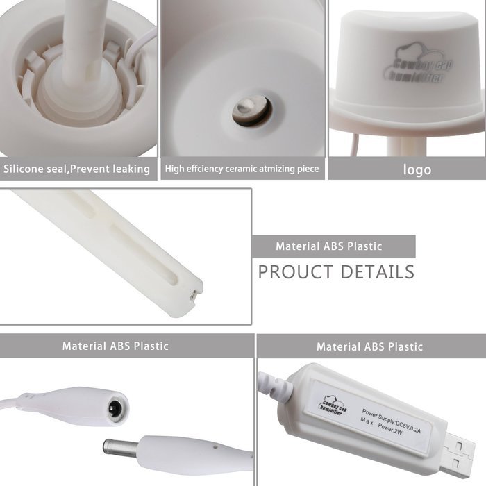 Ashbringer Portable Cool Mist Humidifier - COW007 Mini Portable Humidifying Tool Oil Diffuser with Whisper-quiet... N10