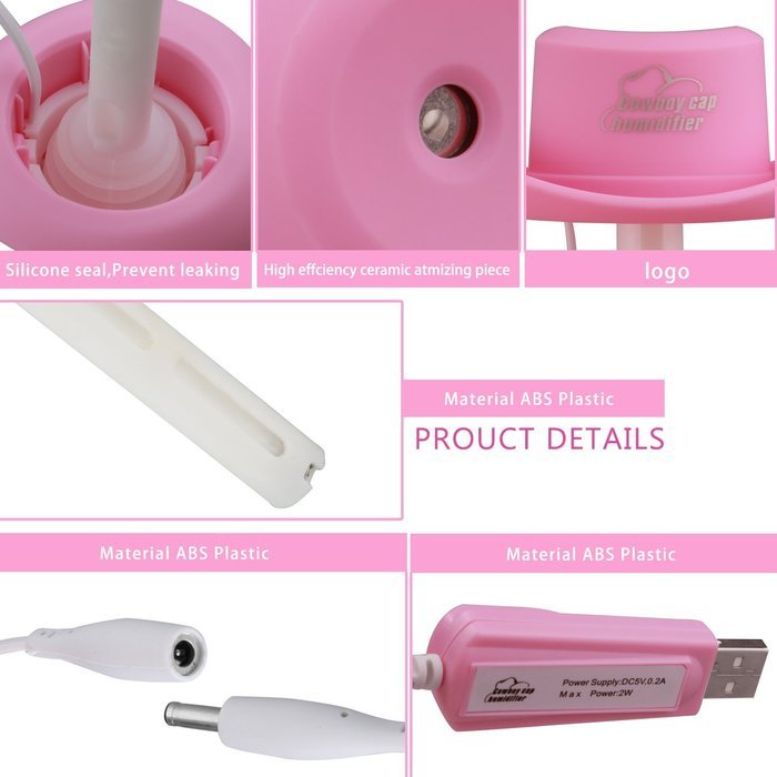 Ashbringer Portable Cool Mist Humidifier - COW007 Mini Portable Humidifying Tool Oil Diffuser with Whisper-quiet... N11