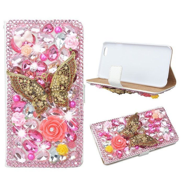 Note 5 Case, Galaxy Note 5 Case,Yaheeda Premium PU Leather [3D Metal Accessory ] Bling Diamond Crystal [Card Slot... N51