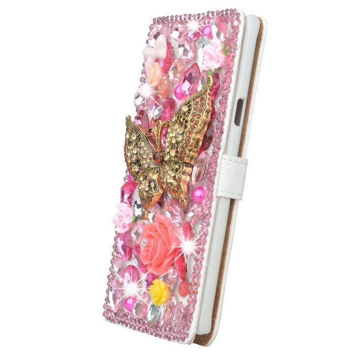 Note 5 Case, Galaxy Note 5 Case,Yaheeda Premium PU Leather [3D Metal Accessory ] Bling Diamond Crystal [Card Slot... N52