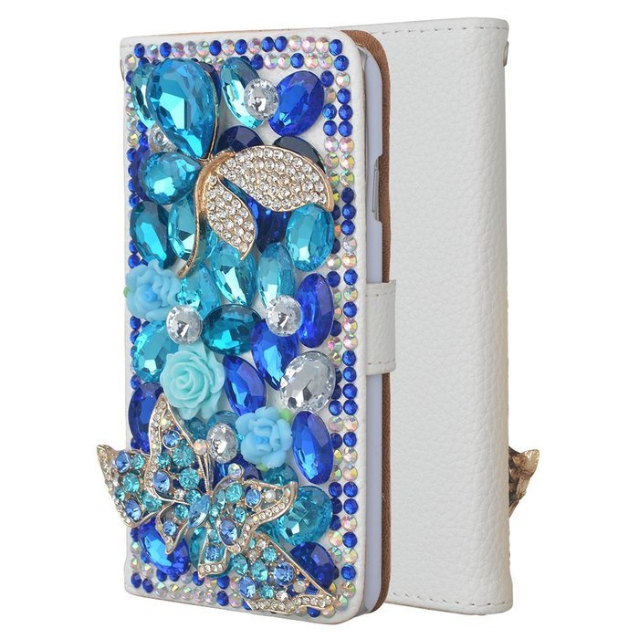 Note 5 Case, Galaxy Note 5 Case,Yaheeda Premium PU Leather [3D Metal Accessory ] Bling Diamond Crystal [Card Slot... N58
