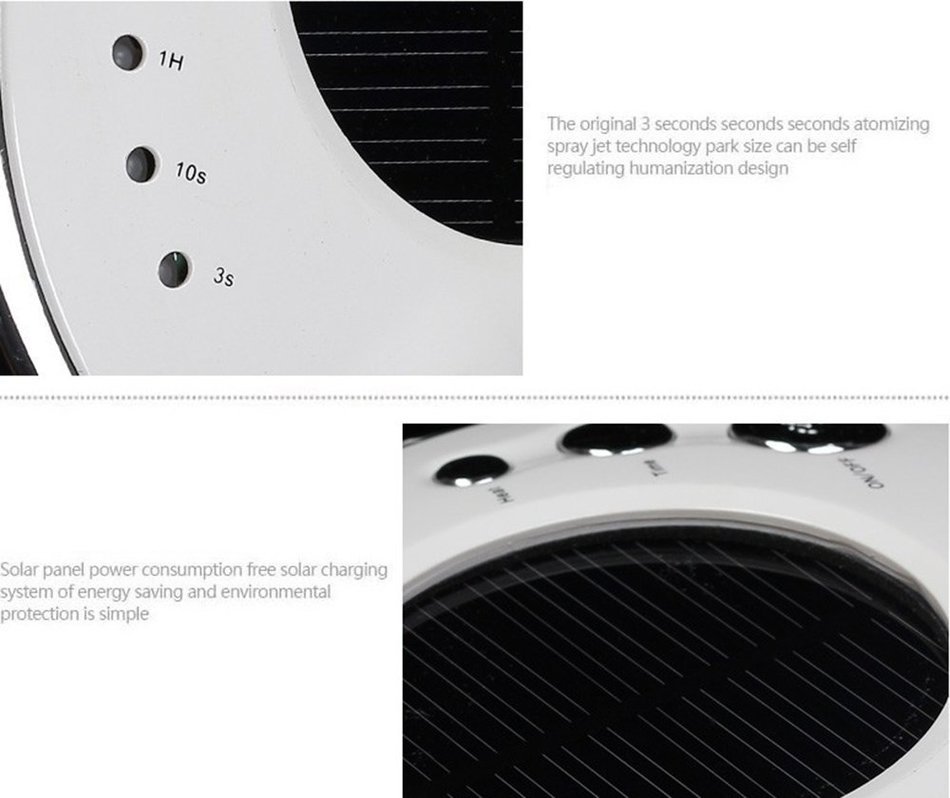 Deli Solar Car Air Purifier, Negative Anion Humidifier, USB Rechargeable Ozone Ionizer, Car Air Freshener Oxygen... N7