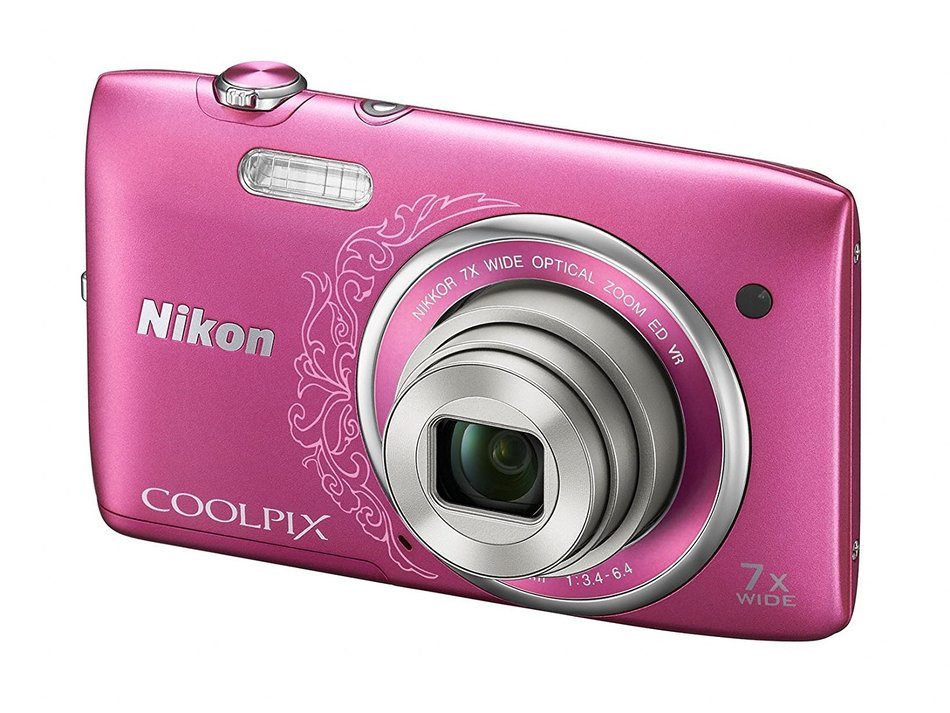 Nikon COOLPIX S3500 20.1 MP Digital Camera with 7x Zoom (Decorative Pink) (OLD MODEL)