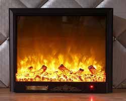 Fireplace Electric Embedded Insert Heater Glass Flame Remote Control N2