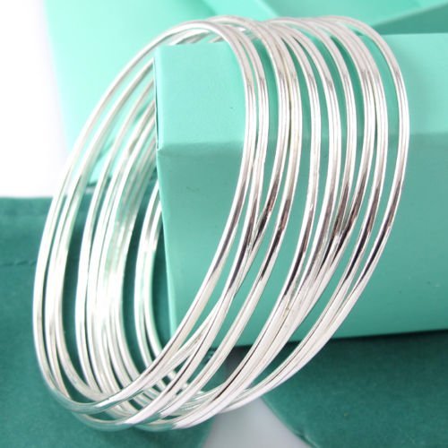 Classic 10pcs Lots Wholesale Silver Winsome Bracelet Cuff Bangle N2