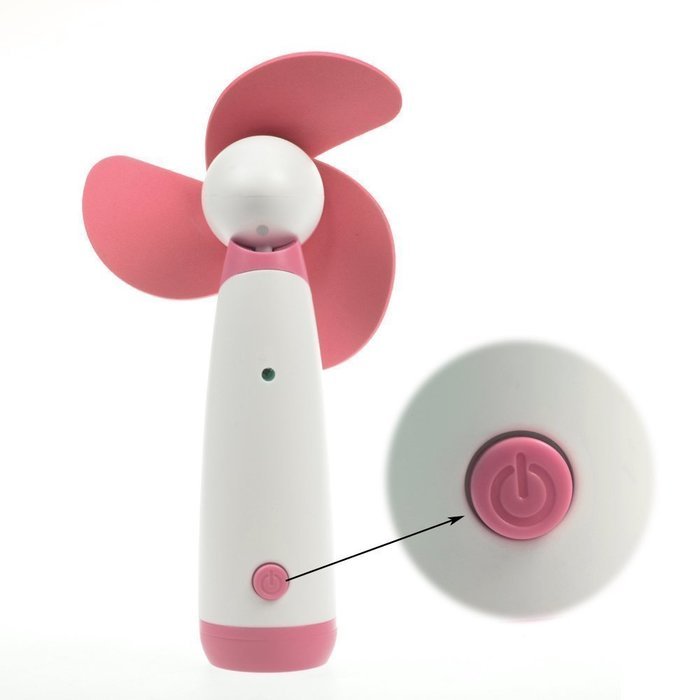 Asiacc Handheld Mini Fan Super Mute AA Battery Operated Cooling Fan 