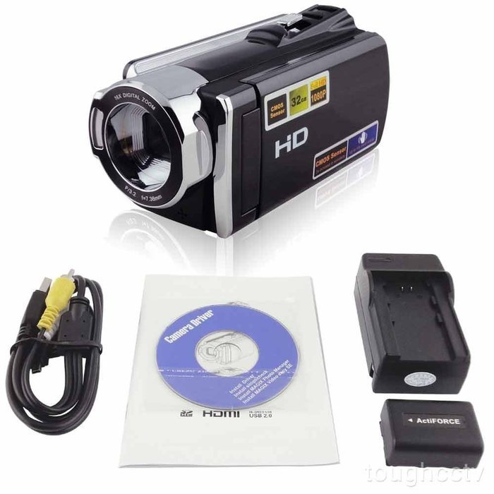 PowerLead Puto PLD003 Mini DV C8 16MP High Definition Digital Video Camcorder DVR 2.7'' TFT LCD 16x Zoom Hd Video...