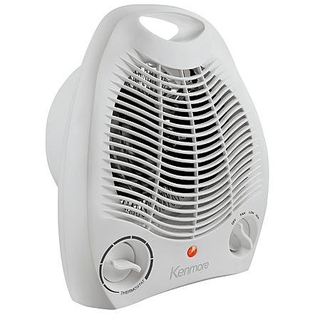 Kenmore Compact Heater Fan - White