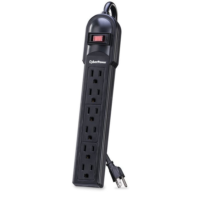 CyberPower CSB6012MP10 Surge Protector 6-Outlets 12-Ft Cord 1200 Joules, 10 Pack