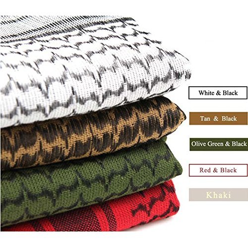 Winter Military Windproof Scarf Muslim Hijab Shemagh Tactical Desert Arabic Keffiyeh Scarf 100% Cotton Thickened... N4