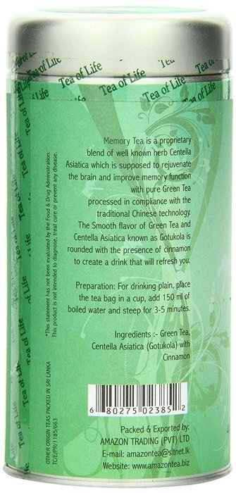 Tea of Life Tea, Memory, 2.12 Ounce N15