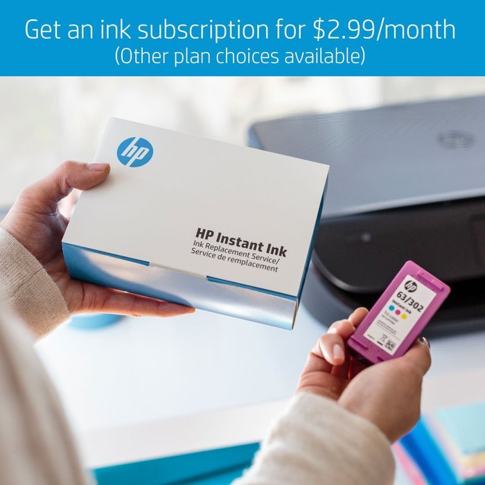 HP DeskJet 3755 Compact All-in-One Photo Printer with Wireless & Mobile Printing, Instant Ink ready - Blue Accent... N2