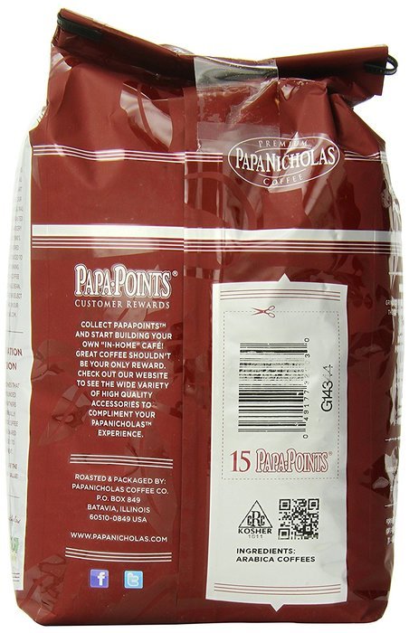 PapaNicholas Coffee Whole Bean Coffee, Italian Espresso, 10 Ounce N67
