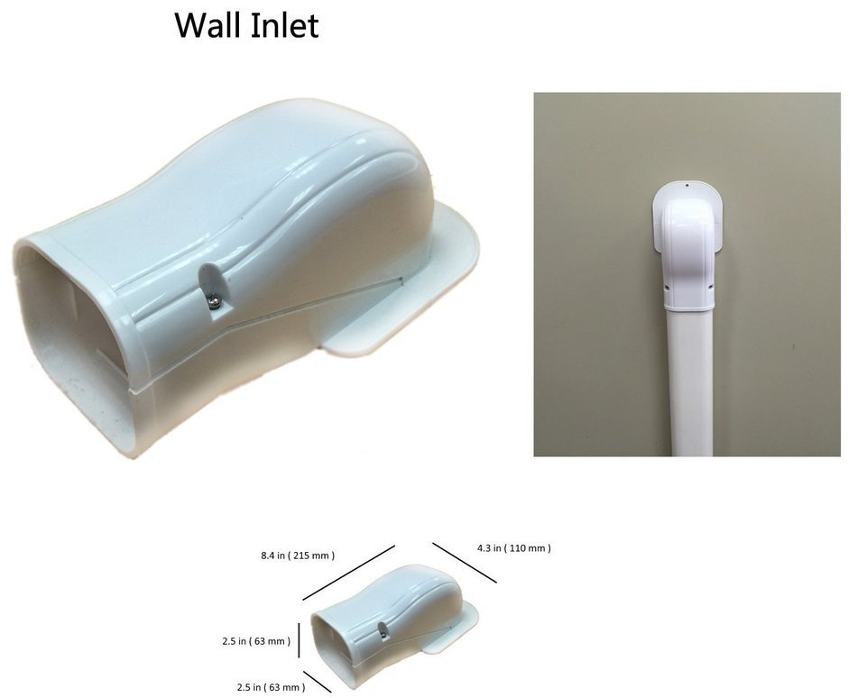 3" 7.5 FT Ductless Mini Split Line Set Cover Kit, Professional Outdoor Cover Kit