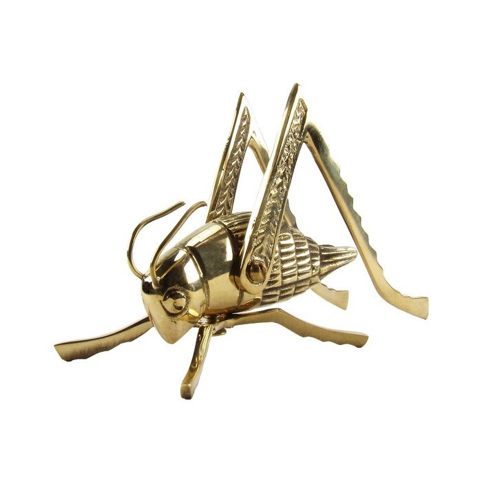 Solid Brass Lucky Cricket Rustic Fireplace Hearth/Mantle Decor N5